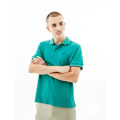 Мужская Футболка AUSTRALIAN TWO-STRIPES POLO TECH PIQUE' R-FIT Зеленый 2XL (7dLSUPO0006-913A 2XL) - Robinzon.ua
