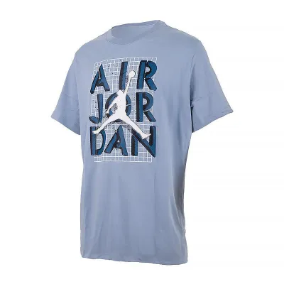 Мужская Футболка JORDAN MJ BRAND JM STACK SS CREW Голубой 2XL (7dFN5978-100 2XL) - Robinzon.ua