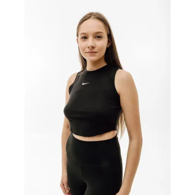 Женский Топ Nike W ESSNTL RIB CRP TANK Черный L (7dFB8279-010 L) - Robinzon.ua
