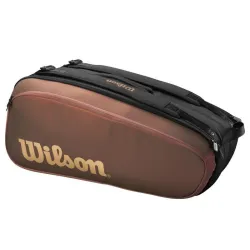 Тенісна сумка Wilson SUPER TOUR PRO STAFF V14 9PK RACKET BAG Коричневий Чорний (WR8024501001) - Robinzon.ua