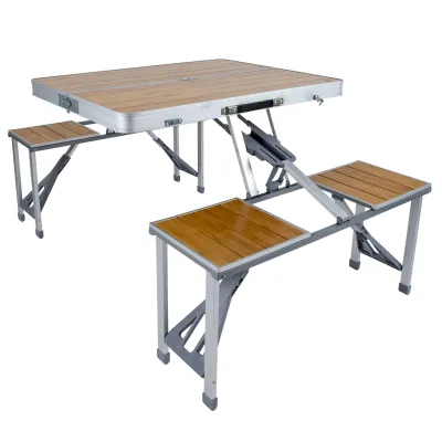Стол Bo-Camp Bamboo Brown/Silver (1404800) - Robinzon.ua