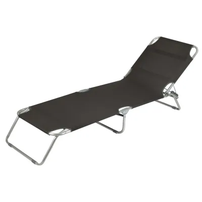 Ліжко розкладне Bo-Camp Sun Lounger 3 Positions Anthracite (1304480) - Robinzon.ua
