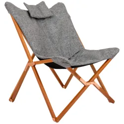 Крісло розкладне Bo-Camp Bloomsbury L Grey (1200370) - Robinzon.ua