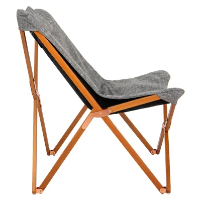 Крісло розкладне Bo-Camp Bloomsbury L Grey (1200370) - Robinzon.ua