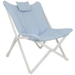 Крісло розкладне Bo-Camp Gordes L Pastel Blue (1200371) - Robinzon.ua