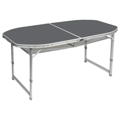 Стол Bo-Camp Case Model Oval 150x80 cm Grey (1404399) - Robinzon.ua
