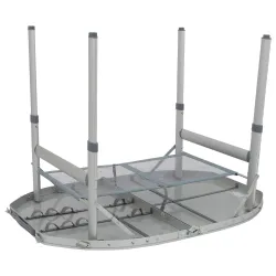 Стіл Bo-Camp Premium Oval 100x70 cm Grey (1404424) - Robinzon.ua