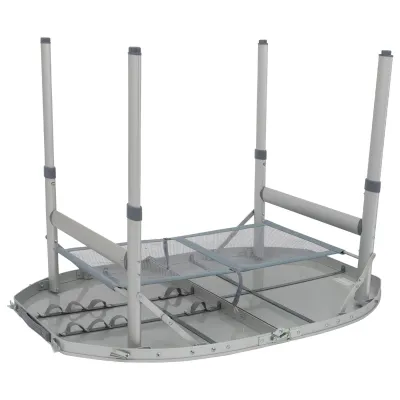Стіл Bo-Camp Premium Oval 100x70 cm Grey (1404424) - Robinzon.ua