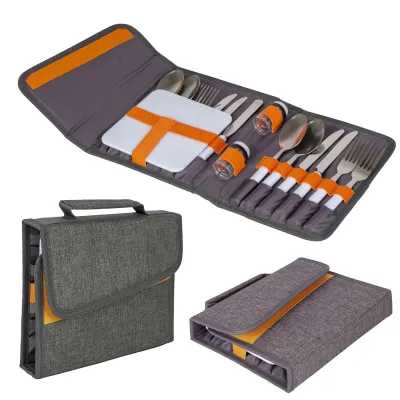 Набор столовых приборов Bo-Camp Picnic 16 Pieces 4 Person Grey (7504340) - Robinzon.ua