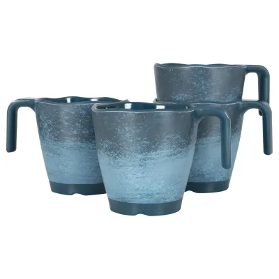 Набір чашок Gimex Mug Stone 4 Pieces 4 Person Dark Blue (6917120) - Robinzon.ua