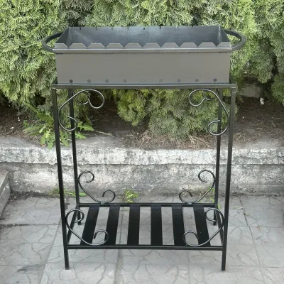 Мангал Mzavod Гефест на 9 шампурів 4мм на дровниці - Robinzon.ua