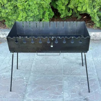 Мангал-чемодан Mzavod Пегас на 10 шампуров 2мм - Robinzon.ua