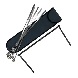 Набір шампурів Mzavod сталевих 560х10х2мм 6шт з підставкою в чохлі Набір шампурів Mzavod сталевих 560х10х2мм 6шт з підставкою в чохлі - Robinzon.ua