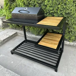 Мангал-барбекю Mzavod Одін на 9 шампурів 4мм в стилі LOFT - Robinzon.ua