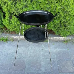 Сковорода з диску Mzavod Фрея 50см з підвісом для вогню Сковорода з диску Mzavod Фрея 50см з підвісом для вогню - Robinzon.ua