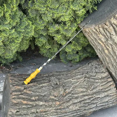 Шампур Mzavod с деревянной ручкой 630х12х3мм светлый - Robinzon.ua