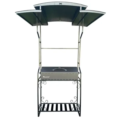 Мангал-барбекю Mzavod Зевс на 12 шампуров 3мм с крышей - Robinzon.ua