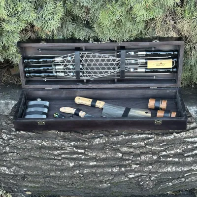 Подарочный набор Mzavod Мастер BBQ черный - Robinzon.ua