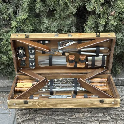 Подарочный набор Mzavod Мастер Гриль кейс-столик светлая текстура - Robinzon.ua