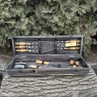 Подарочный набор Mzavod Мастер BBQ темная текстура - Robinzon.ua