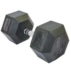 Гантель 37.5 кг цельная шестигранная гексагональная Zelart - Robinzon.ua