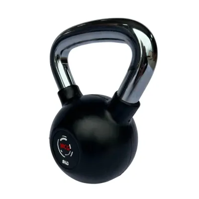 Гиря прорезиненная с хромированной ручкой WCG 8 кг Гантели, гири, штанги и диски спортивная - Robinzon.ua