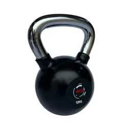 Гиря прогумована з хромованою ручкою WCG 12 кг Гантелі, гирі, штанги та диски спортивна - Robinzon.ua