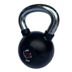 Гиря прогумована з хромованою ручкою WCG 14 кг Гантелі, гирі, штанги та диски спортивна - Robinzon.ua