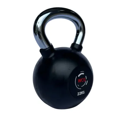 Гиря прорезиненная с хромированной ручкой WCG 22 кг Гантели, гири, штанги и диски спортивная - Robinzon.ua