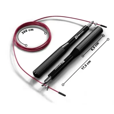 Скакалка Crossfit з алюмінієвими ручками Hop-Sport A020 чорний - Robinzon.ua