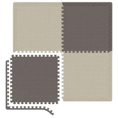 Мат-пазл EVA 1 см - 4 частей Hop-Sport A010 коричневый/бежевый - Robinzon.ua