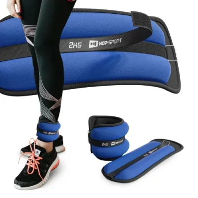 Набор утяжелителей для ног и рук 2х2 кг Hop-Sport S004 синий - Robinzon.ua