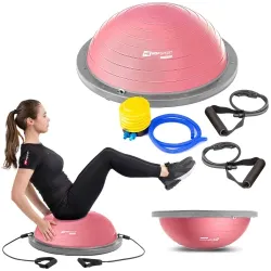 Балансувальна напівсфера з експандерами Hop-Sport L058 рожевий Балансувальна напівсфера з експандерами Hop-Sport L058 рожевий - Robinzon.ua