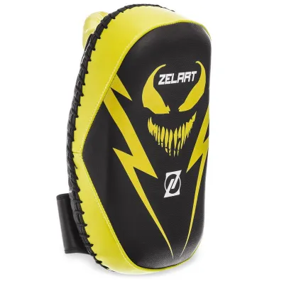 Пады для тайского бокса Тай-пэды ZELART BO-1426 размер 32x19x8 см лимонный-чёрный - Robinzon.ua
