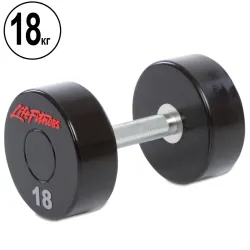 Гантель 18 кг цельная профессиональная LIFE FITNESS-80081-18 - Robinzon.ua