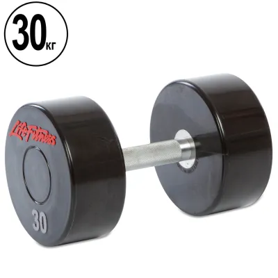Гантель 30 кг цельная профессиональная LIFE FITNESS-80081-30 - Robinzon.ua