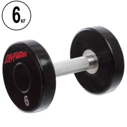 Гантель 6 кг цельная профессиональная LIFE FITNESS-80081-6 - Robinzon.ua