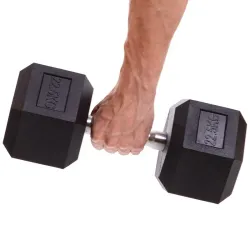 Гантель 22.5 кг цільна шестигранна SP-Planeta-80075-22_5 - Robinzon.ua