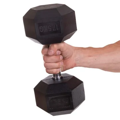 Гантель 17.5 кг цельная шестигранная SP-Planeta-8013-17_5 - Robinzon.ua