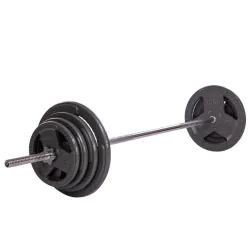 Штанга пряма зі сталевими блінами на 80 кг довжина-1,8 мм SPORT 2431-80 - Robinzon.ua