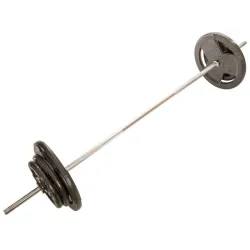 Штанга пряма зі сталевими блінами на 83 кг довжина-1,8 м SPORTS 1139-83 - Robinzon.ua