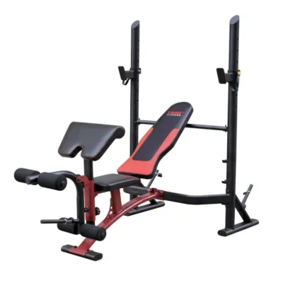 Скамейка для жима York Fitness Delta Pro 200 с стойкой для штанги и партой Скотта - Robinzon.ua