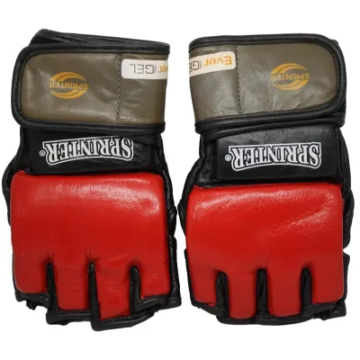 Рукавички для єдиноборств Sprinter "EverGel Grappling" - L. Червоні. Шкіра - Robinzon.ua