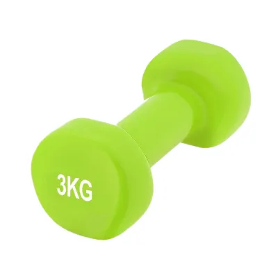 Гантель PowerPlay 4125 вінілова 3 кг Зелена - Robinzon.ua