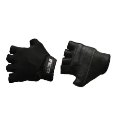 Рукавички без пальців Sprinter еластик + шкіра L Чорні Рукавички без пальців Sprinter еластик + шкіра L Чорні - Robinzon.ua
