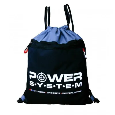 Рюкзак спортивний Power System PS-7011 Gym Sack Alpha Blak/Grey - Robinzon.ua