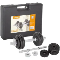 Набор гантелей в кейсе пара LiveUP DUMBBELL SET черный 2х7,5кг LS2322B-15KGS ( 2шт.) - Robinzon.ua