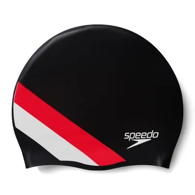 Шапка для плавания Speedo REV MOUD SILC CAP AU черный, красный OSFM 8-0933714662 - Robinzon.ua