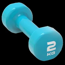 Гантель винил STUDIO DUMBBELL голубой 2 кг (LP8076-2) - Robinzon.ua