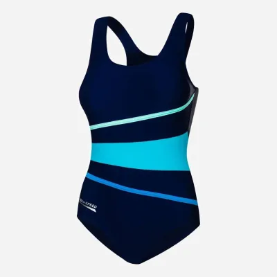 Купальник злитий жіночий Aqua Speed Stella 352-410 38 (M) Темно-синій/Бірюзовий (5908217668905) - Robinzon.ua